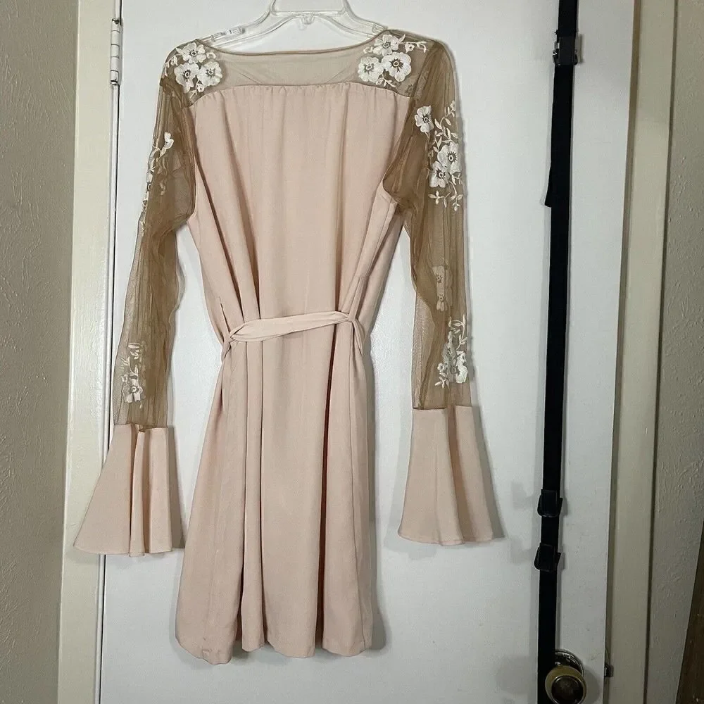 Robed with Love Pink HILDY ROBE bridesmaid bridal shower tie waist robe Medium